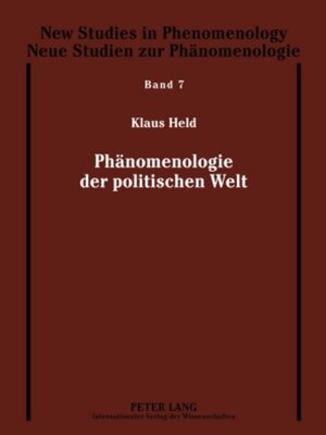 cover image of Phänomenologie der politischen Welt